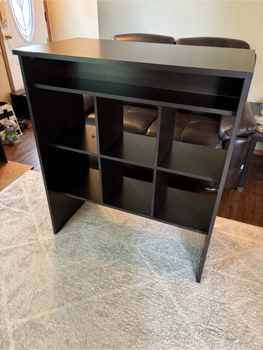 Dark Brown Storage Shelf Unit - photo 2