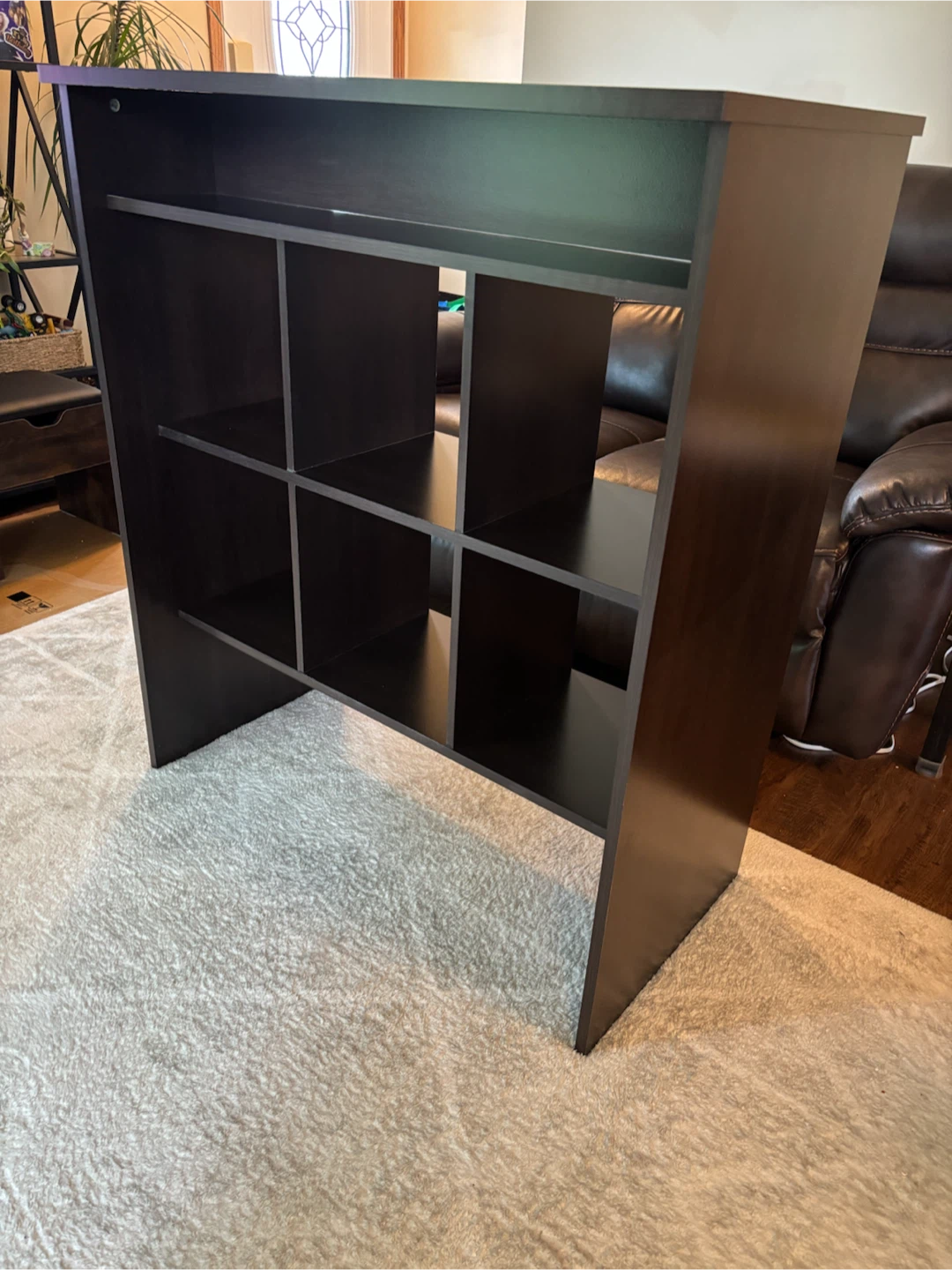 Dark Brown Storage Shelf Unit - photo 4