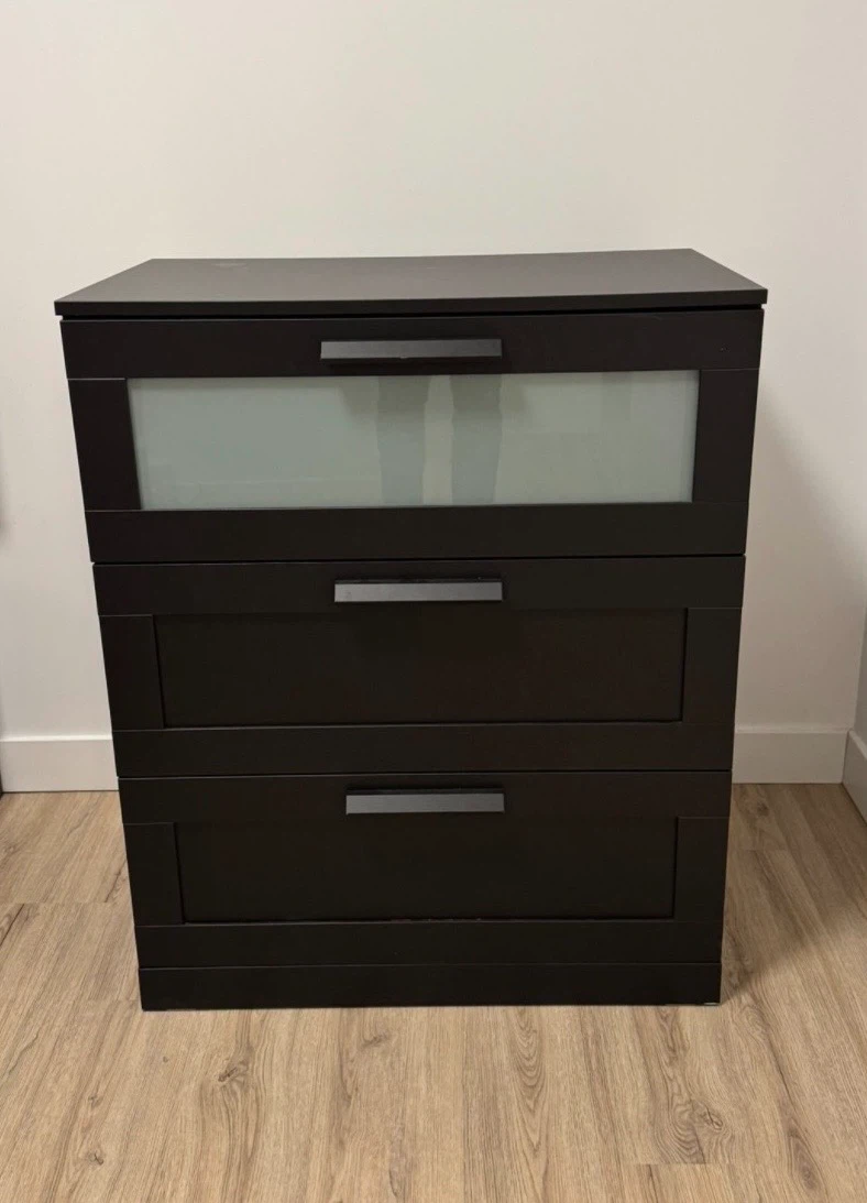 IKEA Black dresser BRIMNES 3 drawers