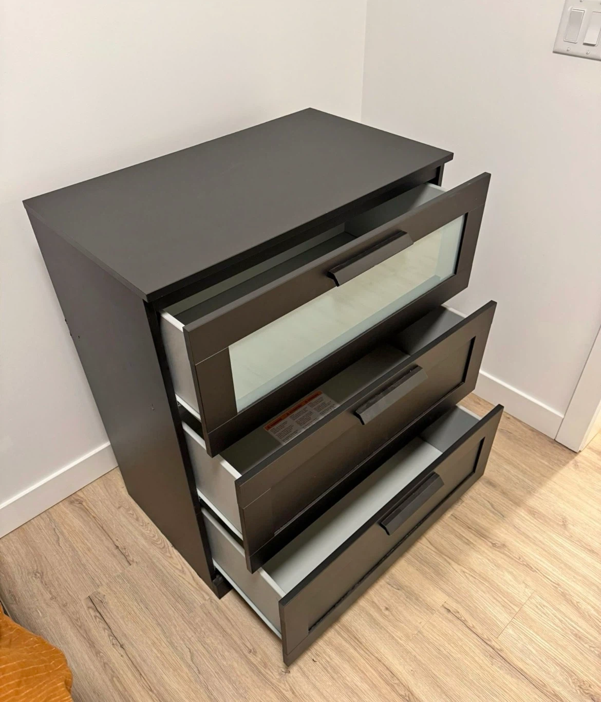 IKEA Black dresser BRIMNES 3 drawers - photo 2