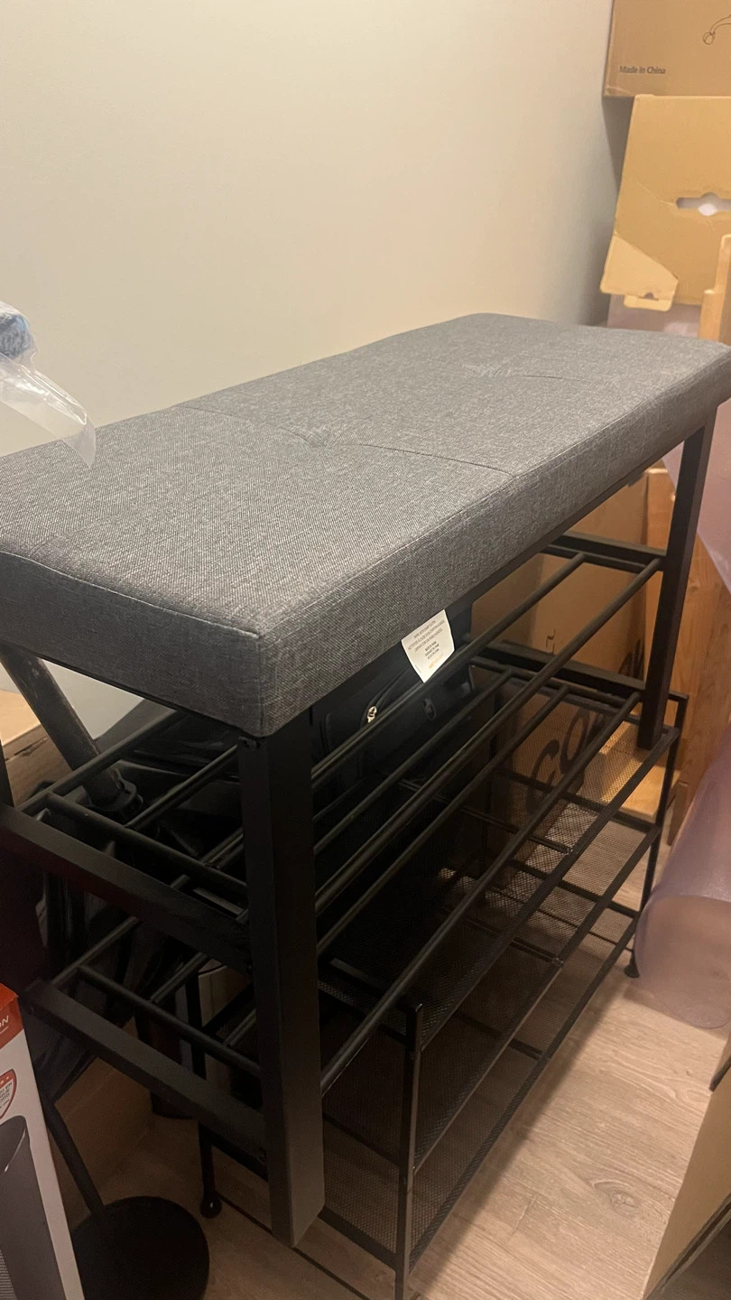 Shoe rack with seat