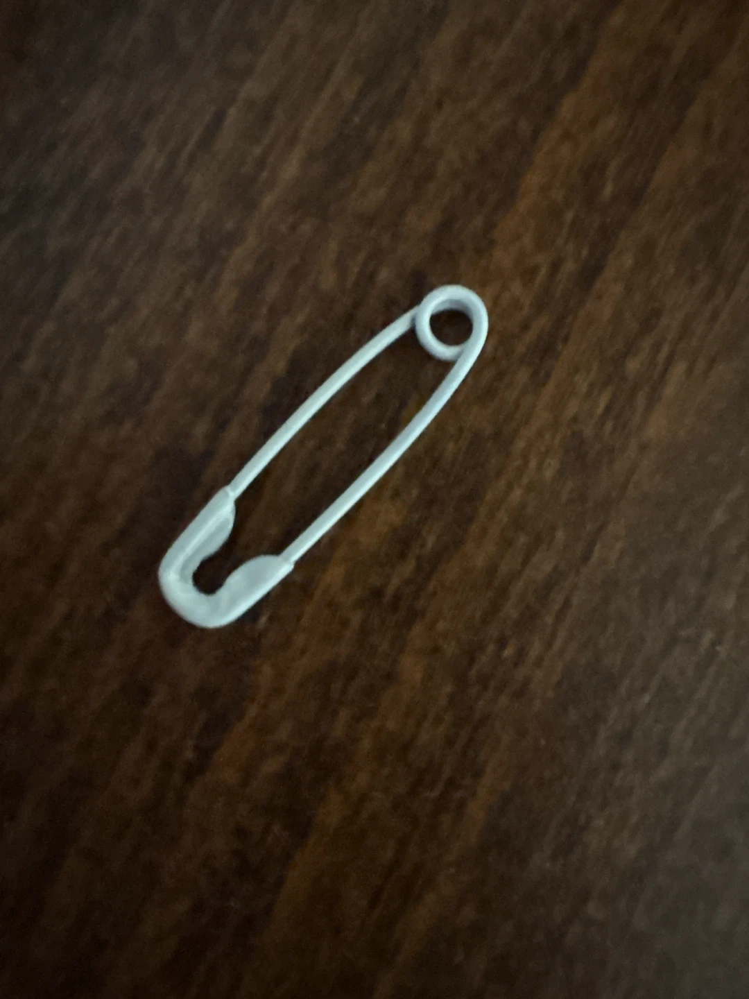 White Safety Pin