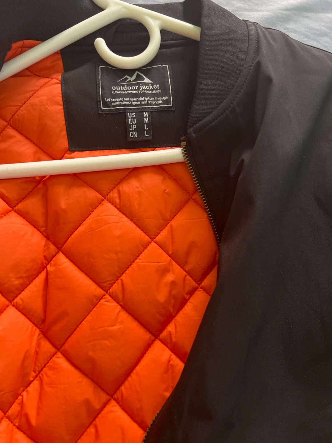 Outdoor Jacket Black Puffer Bomber Size M - photo 3