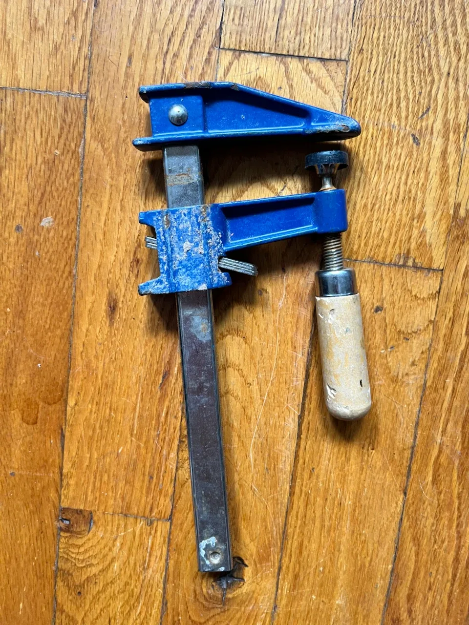 Blue F-Clamp Woodworking Clamp