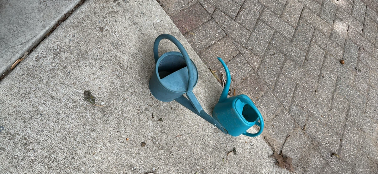 Teal Watering Can Set