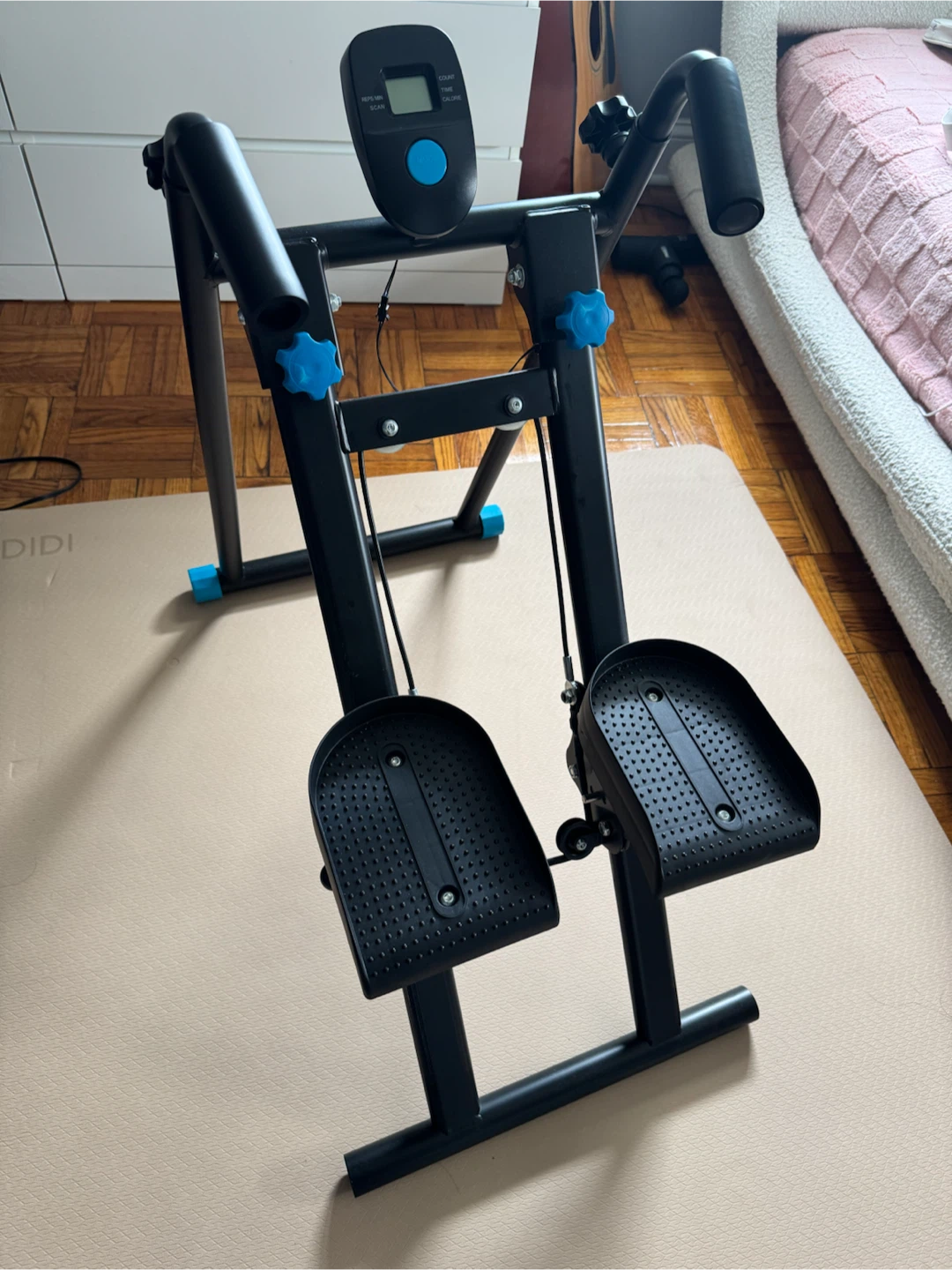 Black Exercise Stair Stepper Machine
