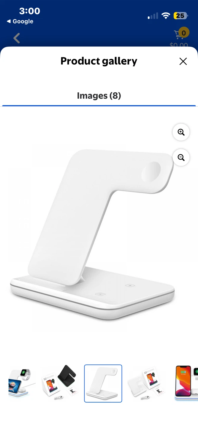 White 3-in-1 Wireless Charging Stand