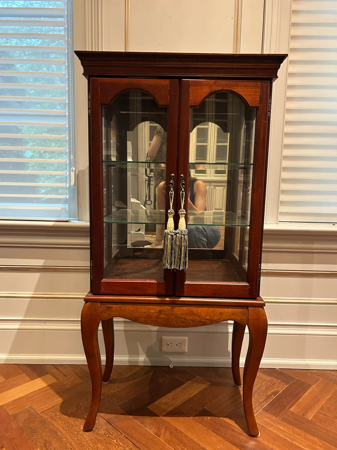 Wood Display Cabinet with Glass Doors - photo 2