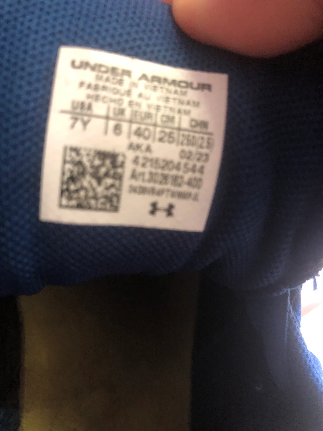 Under Armour Blue Running Shoes Youth Size 7Y - photo 4