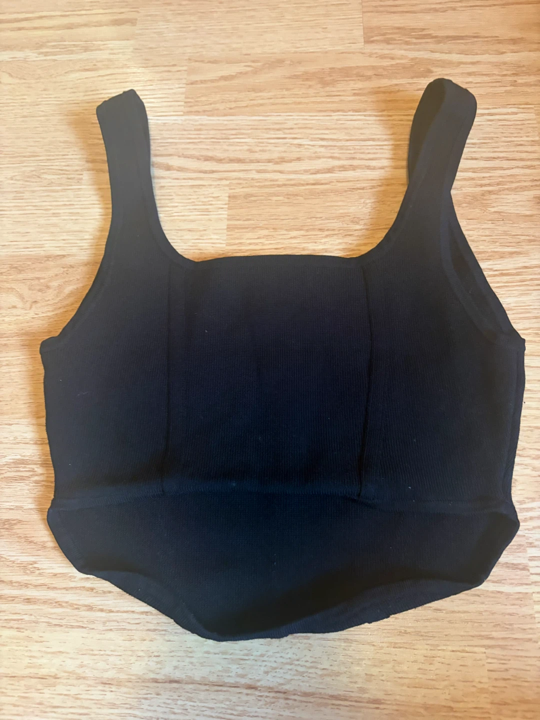 Aritzia Babaton Black Square Neck Tank Crop Top - photo 3