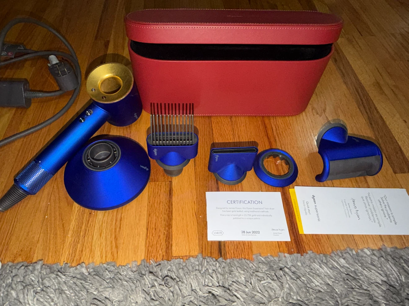 Dyson Supersonic HD07 Blue/Gold Hair Dryer - photo 2