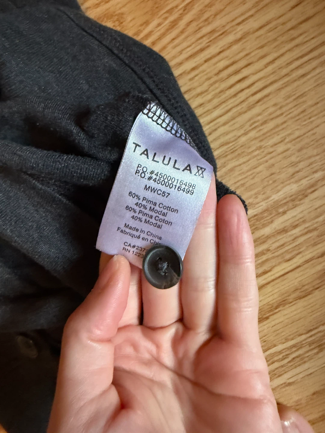 Aritzia Talula Dark Grey Long Women's Cardigan with Buttons - photo 4