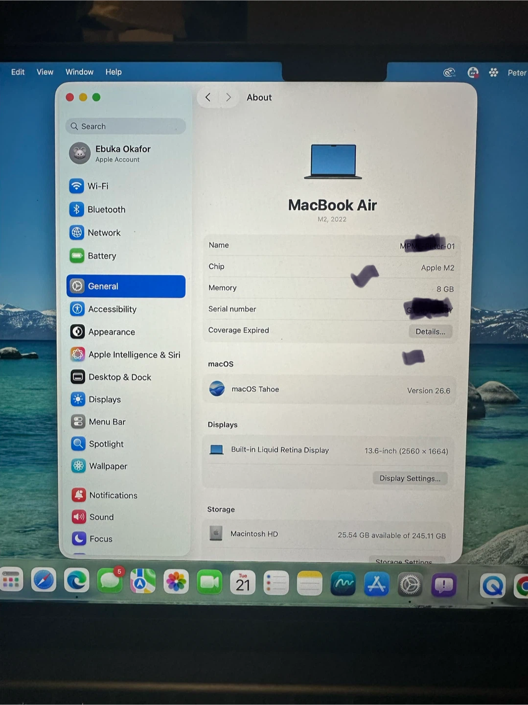 Apple MacBook Air M2, 8GB RAM, 13.6-inch