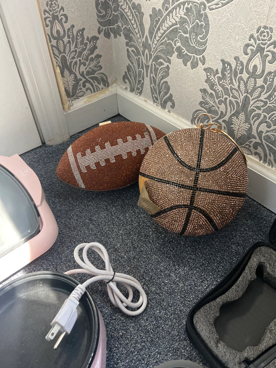 Sparkly Basketball Clutch Purse