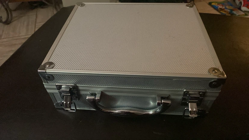 Silver Metal Storage Case