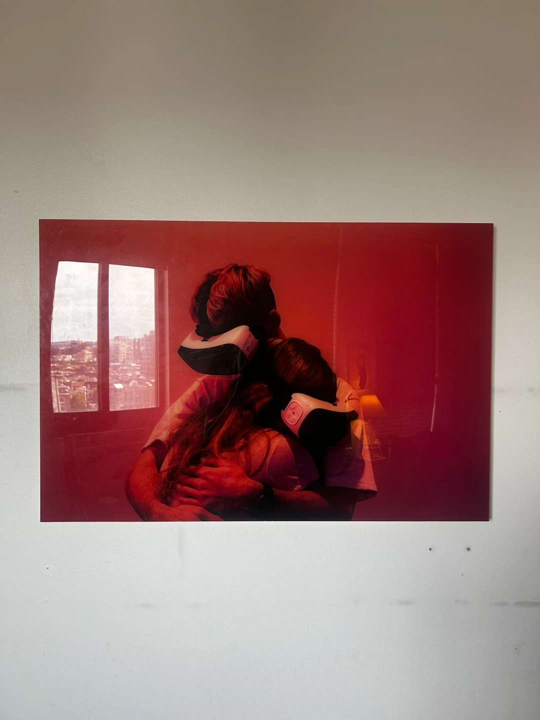 Framed VR Hug Art Print — Original Viral Photo, 3’x2’