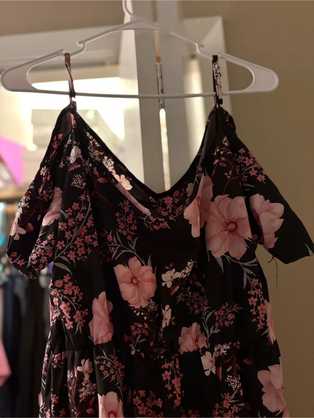 Women's Floral Cold Shoulder Dress - Size 1XL - photo 2