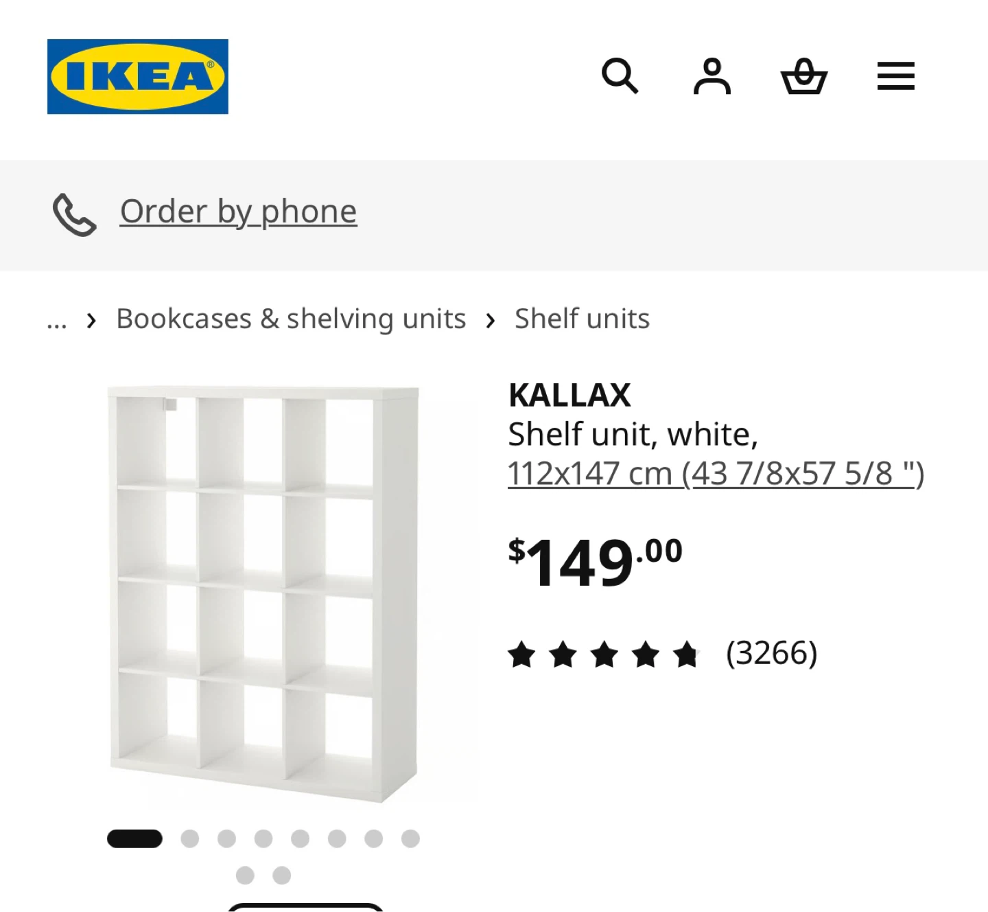 IKEA KALLAX Shelf Unit - White