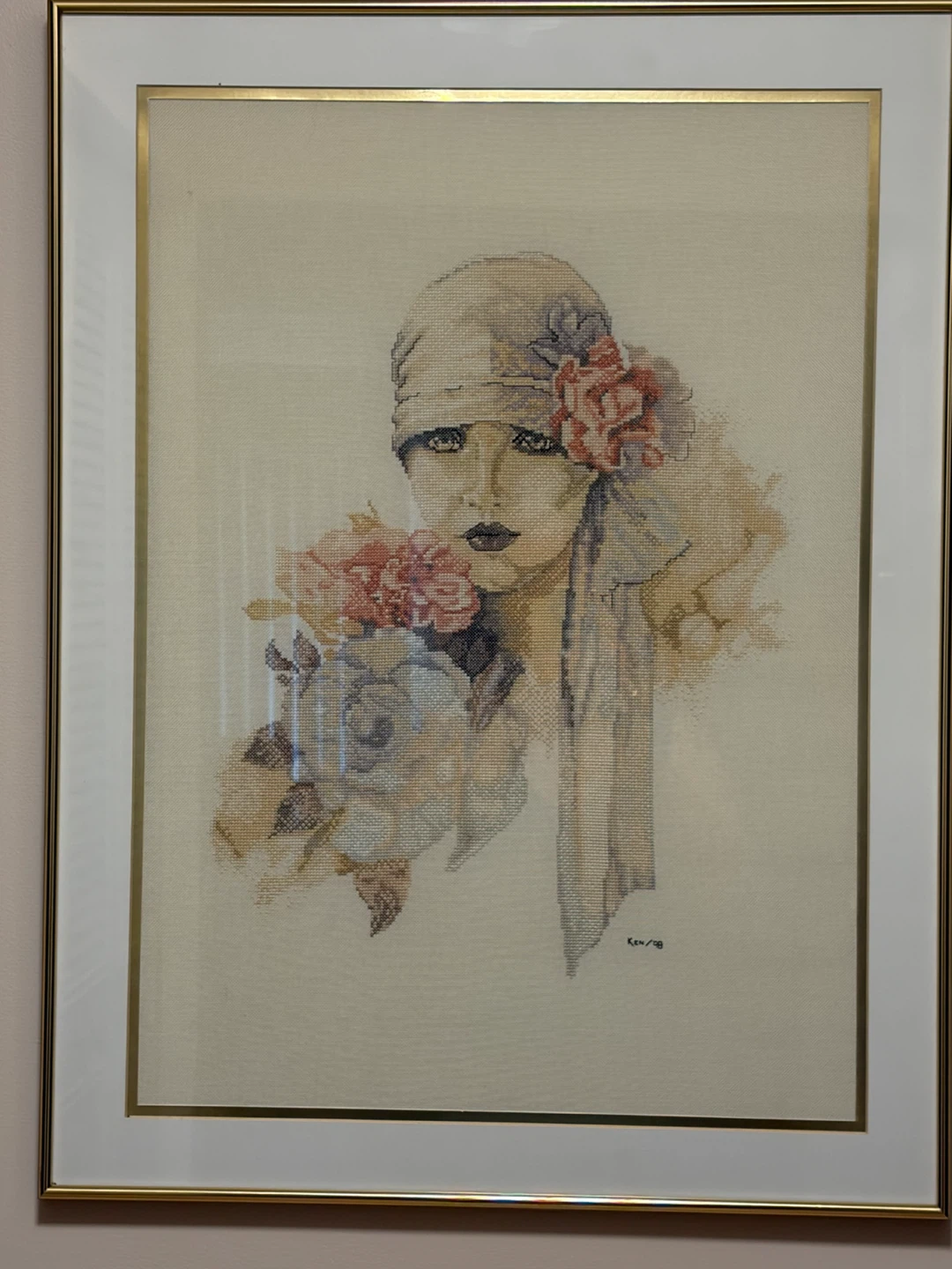 Framed counted cross stitch - photo 2