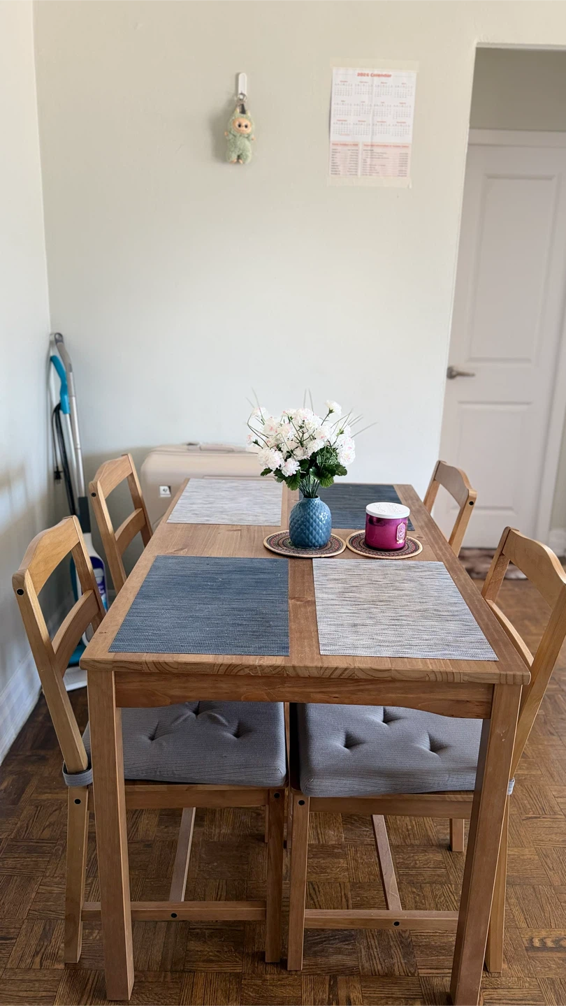 IKEA Wooden Dining Table and 4 Chairs - photo 3