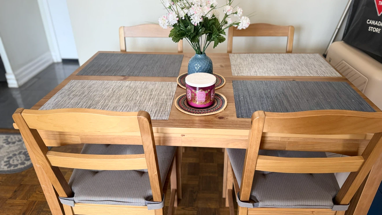 IKEA Wooden Dining Table and 4 Chairs - photo 5
