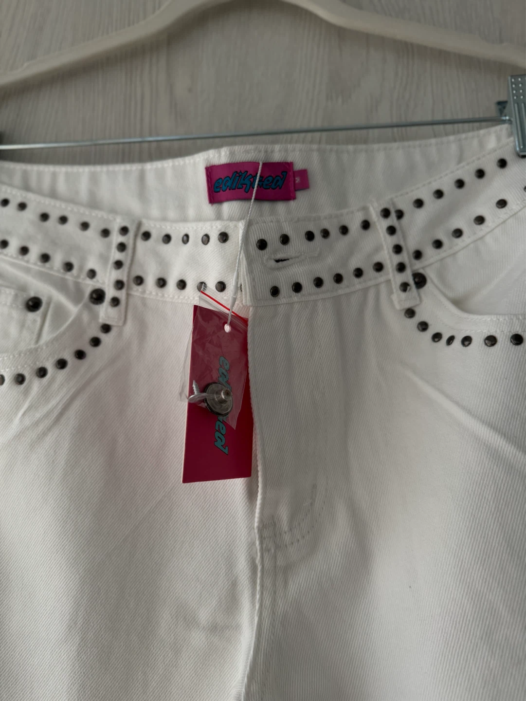 Edikted Quincy Studded Low Rise Baggy Jeans - photo 2