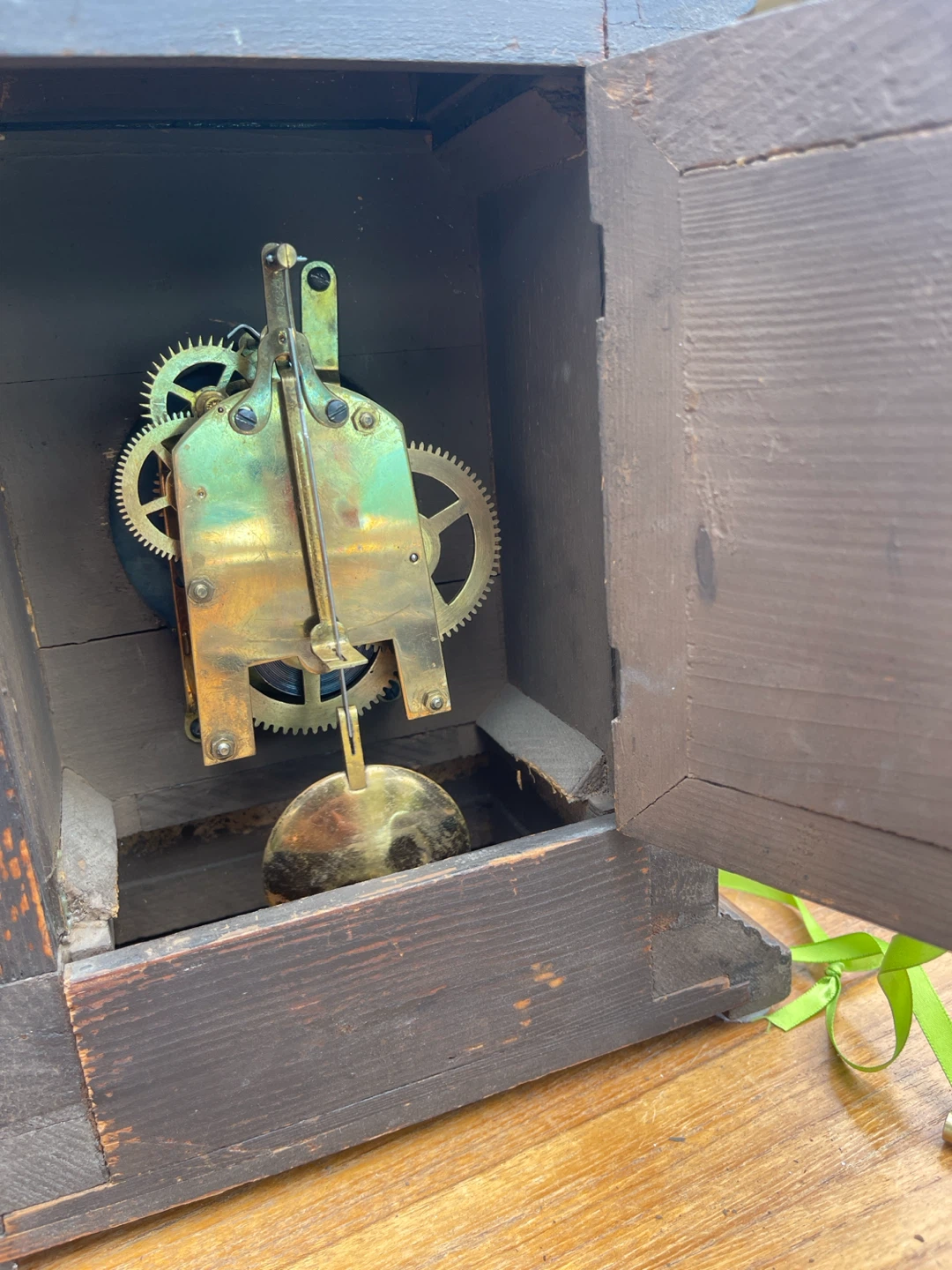 Antique Wooden Mantel Clock - photo 2