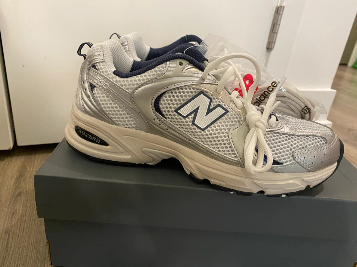New Balance 530 Running Shoes Silver/Navy - photo 3