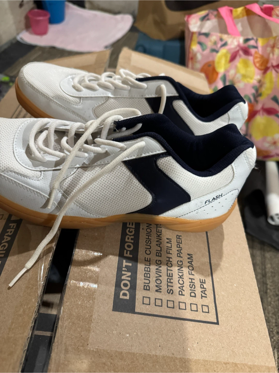 White and navy athletic shoes - photo 2