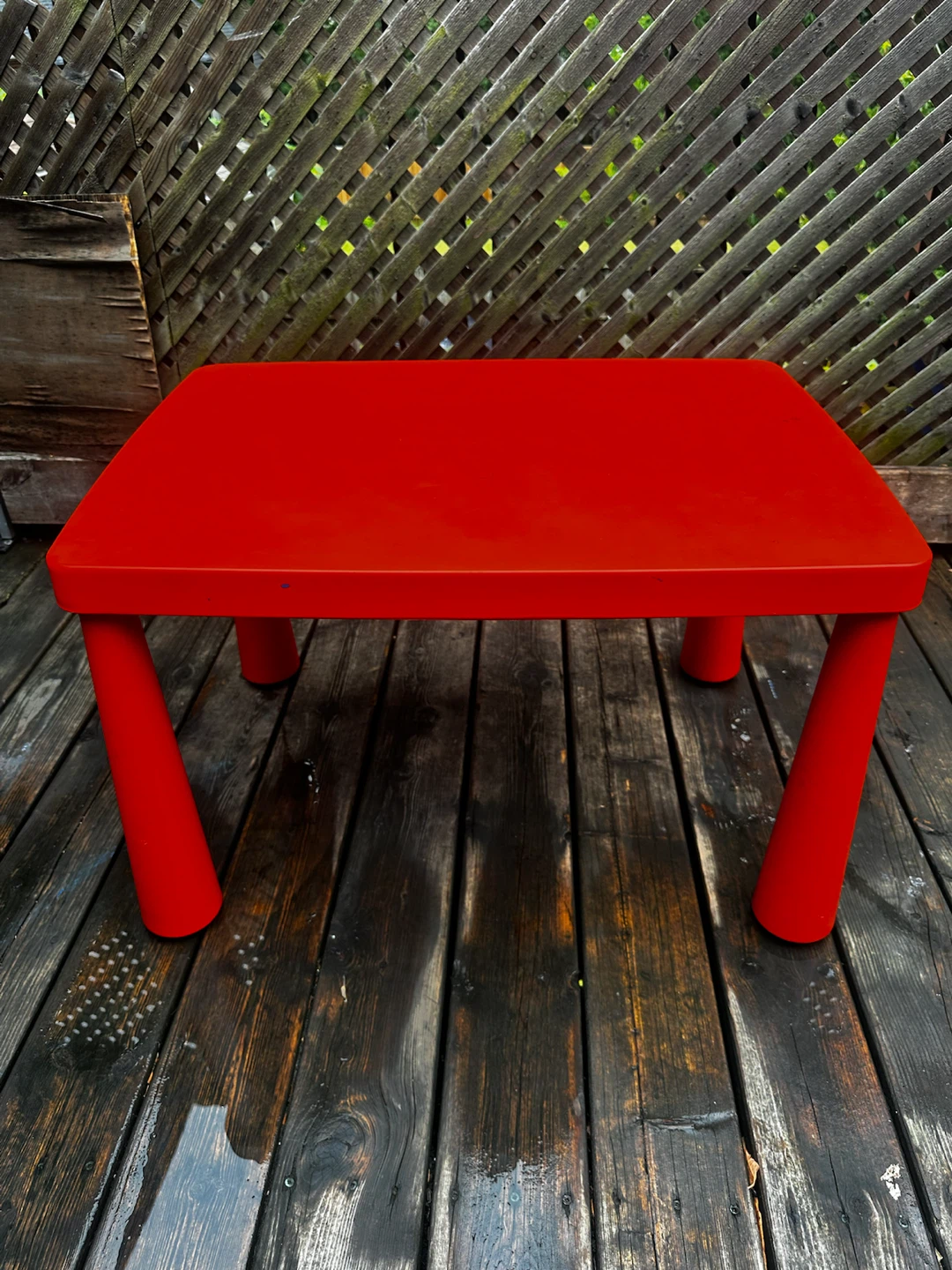 Red and Blue Children's Table (With Chairs)