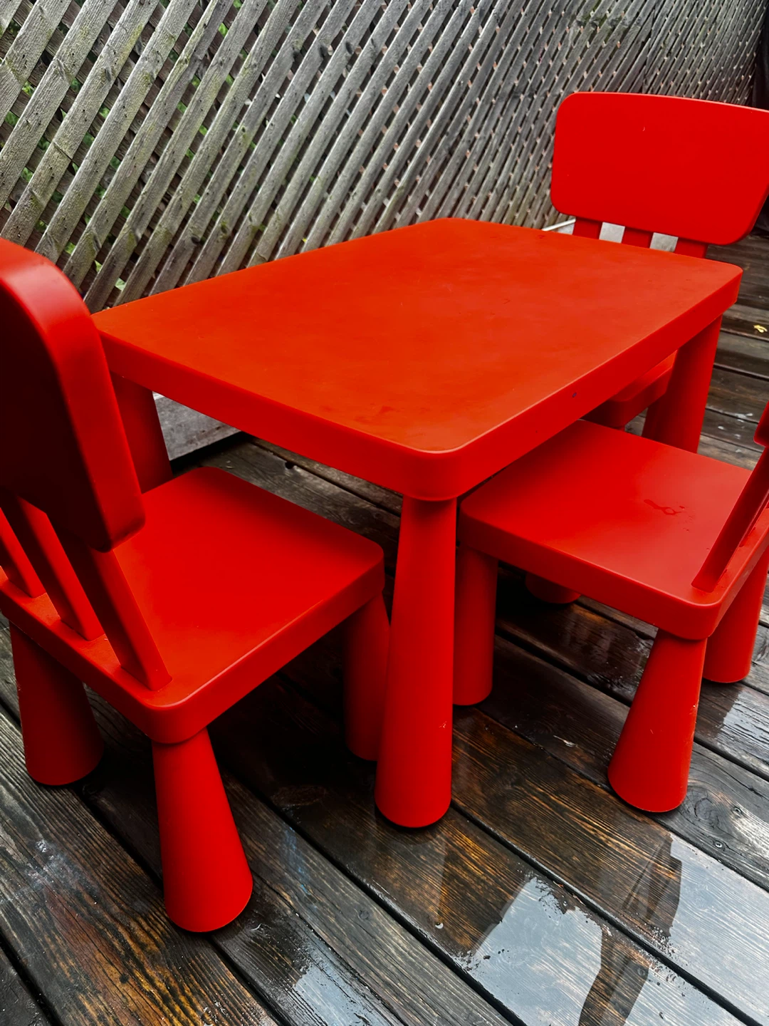 Red and Blue Children's Table (With Chairs) - photo 5