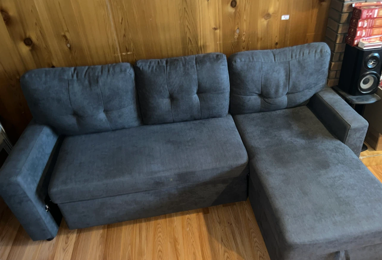 Grey Sectional Sofa with Storage