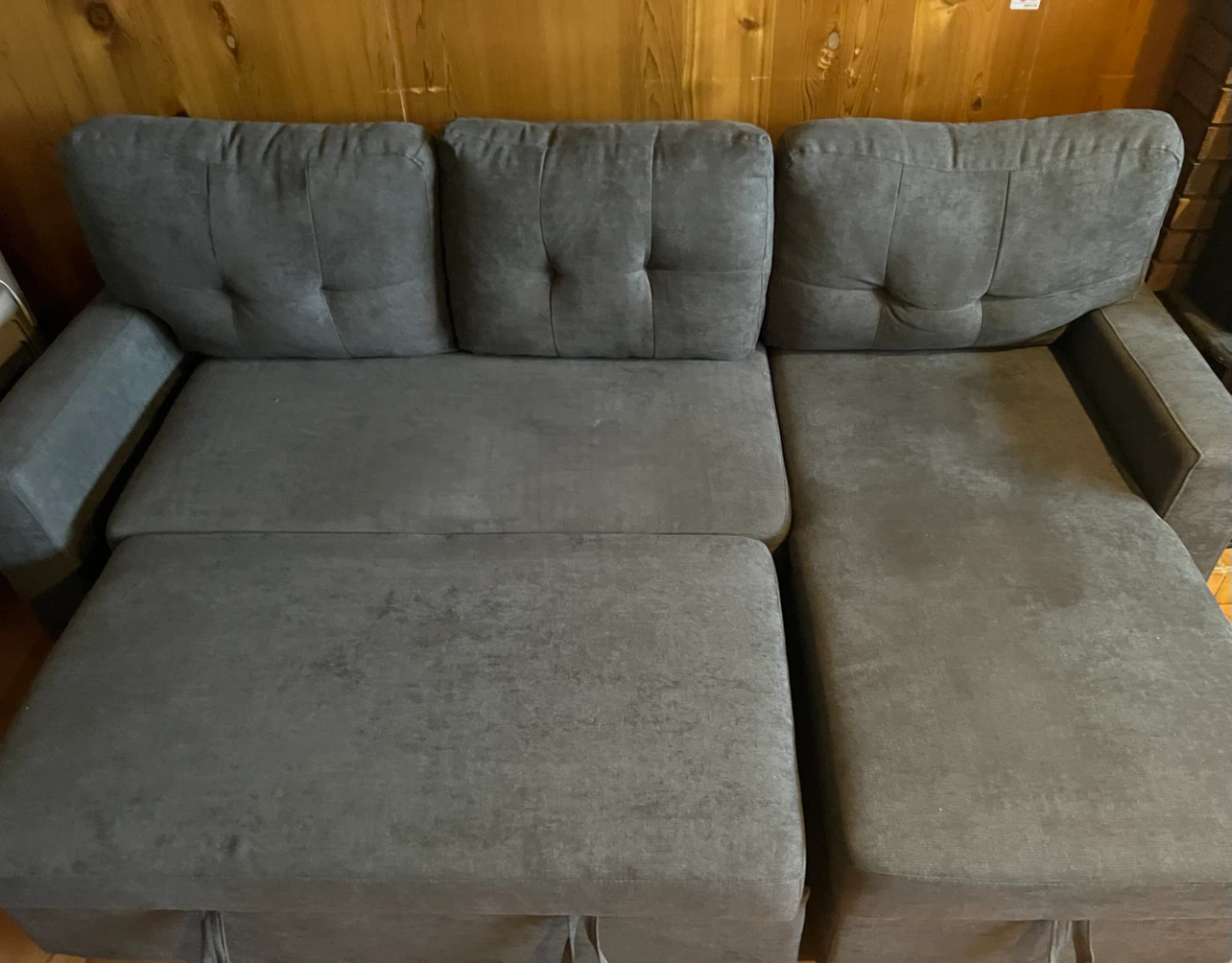Grey Sectional Sofa with Storage - photo 5