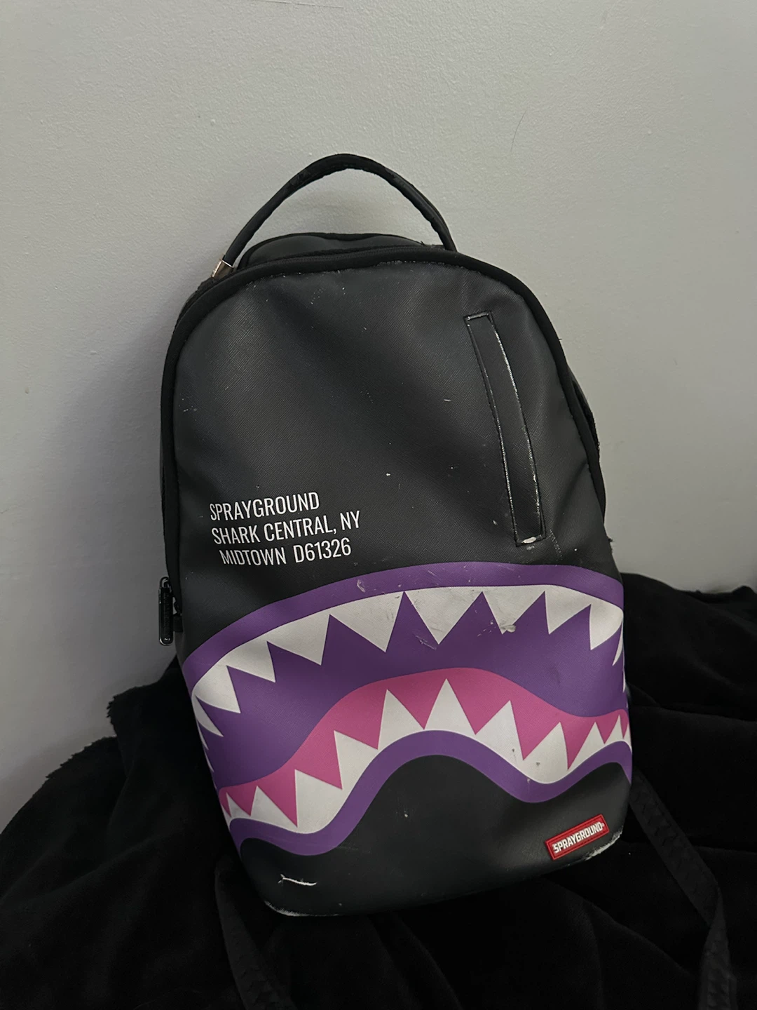 Black & Purple Sprayground Backpack