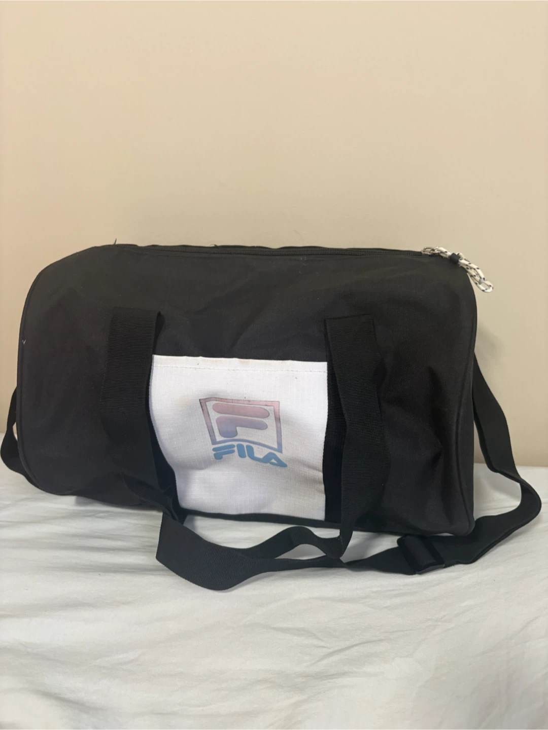 Fila black duffel bag