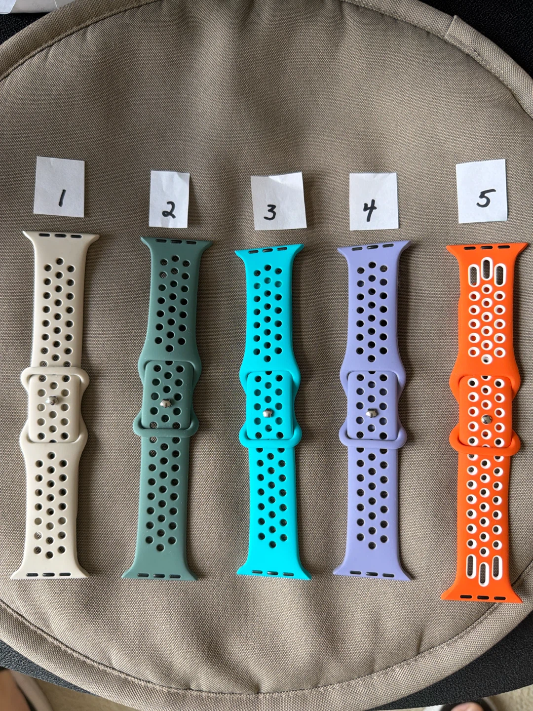 Set of 5 Coloured Sport Bands for Apple Watch