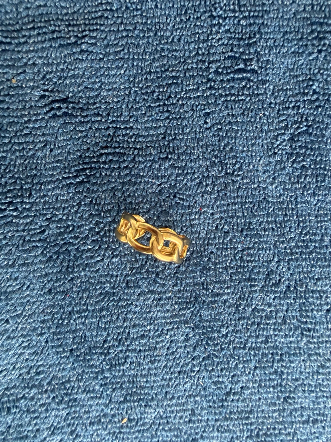Gold Tone Chain Link Ring (Adjustable)