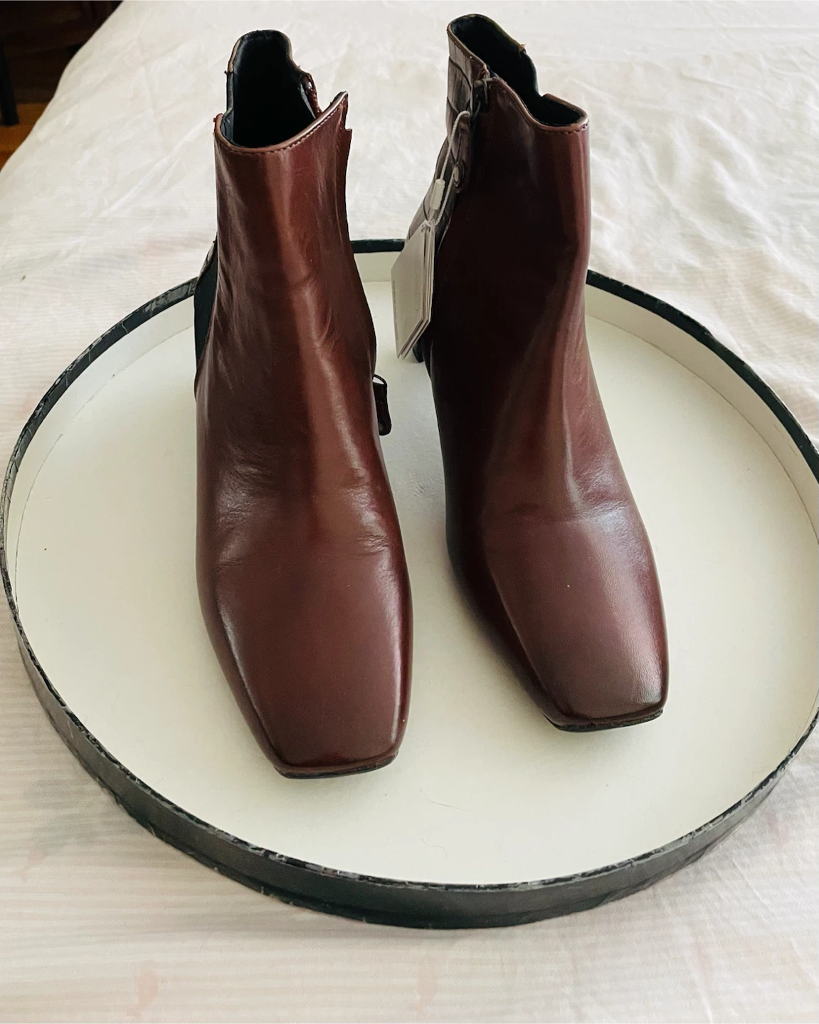 SOFIA Women's Brown Leather Ankle Boots