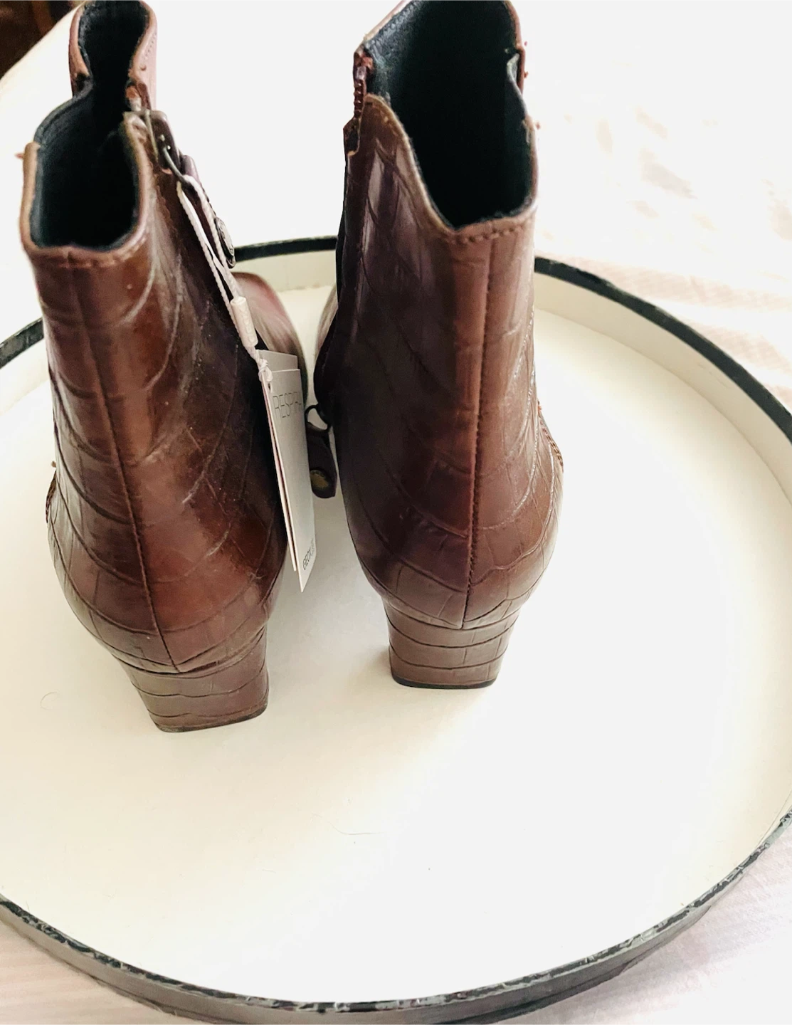SOFIA Women's Brown Leather Ankle Boots - photo 3