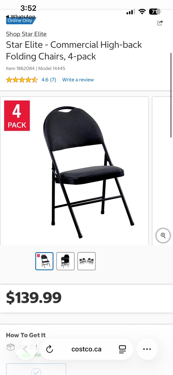 Star Elite - High-back Folding Chairs, 4-pack - photo 4