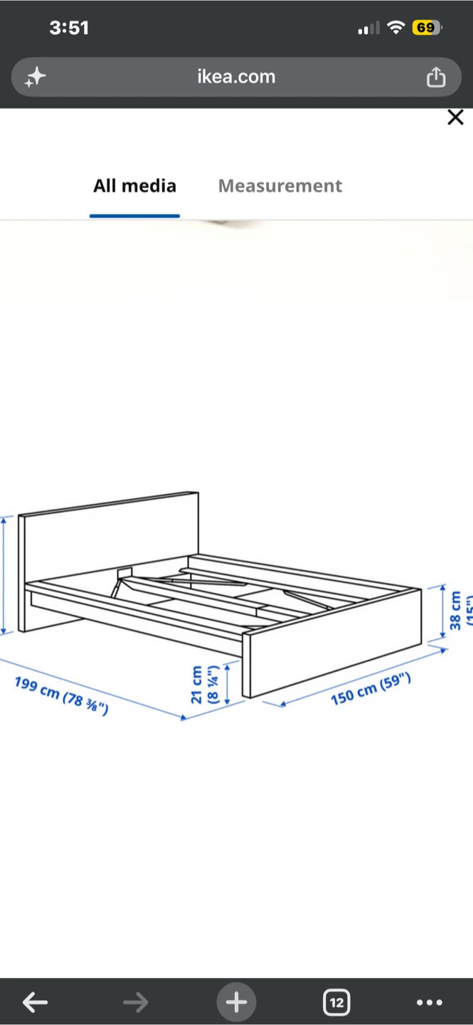 IKEA MALM Queen Bed Frame - White - photo 5