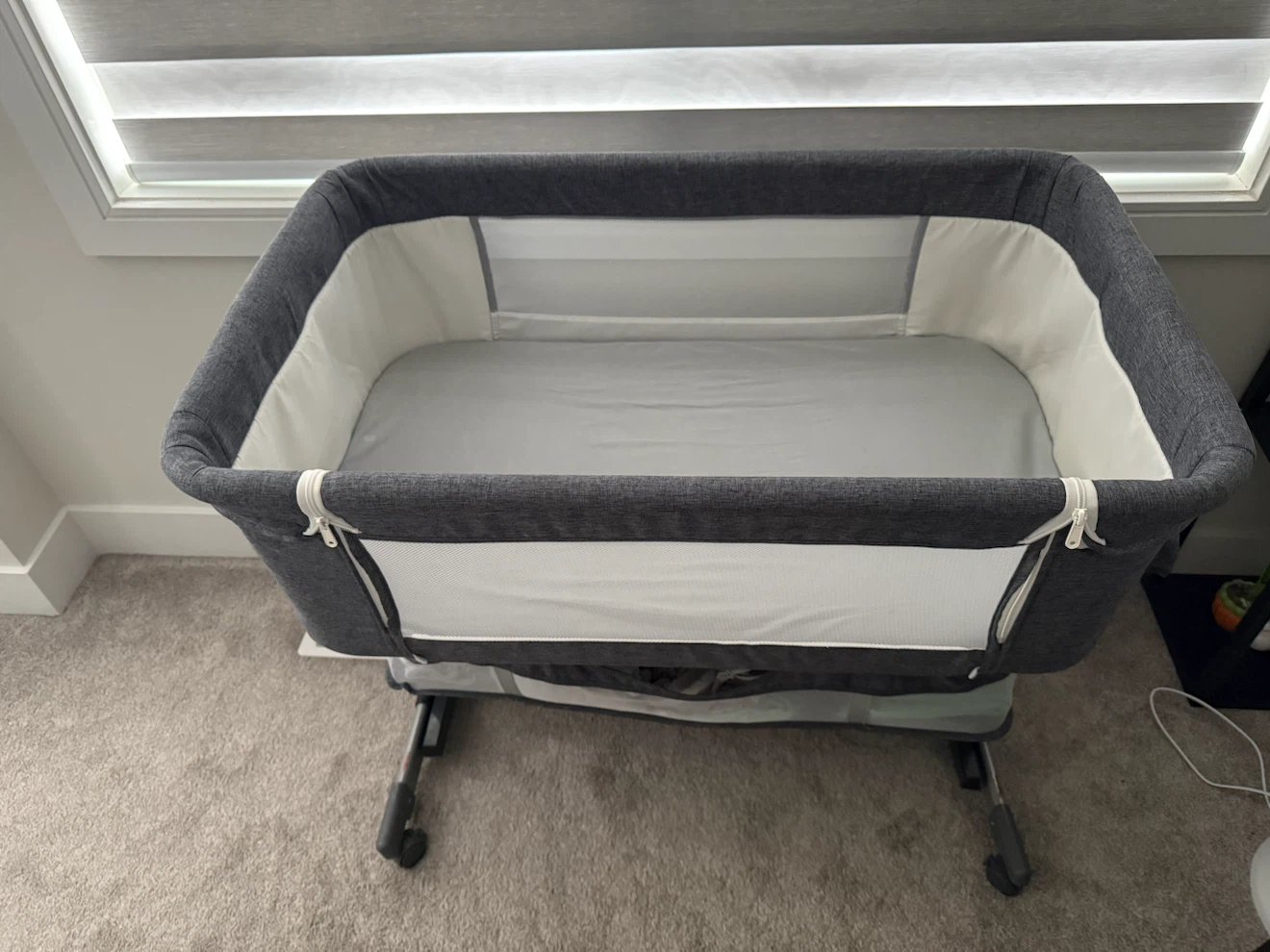 Dark Grey Bassinet for Baby