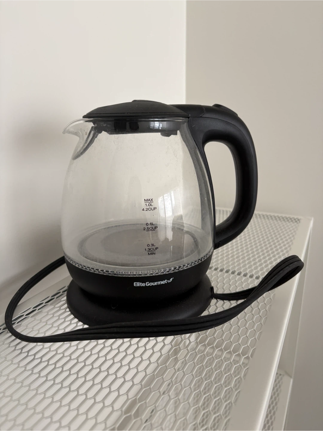 Elite Gourmet Glass Electric Kettle 1.0L