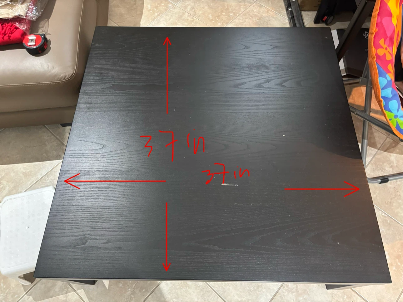 Square Coffee Table - Black