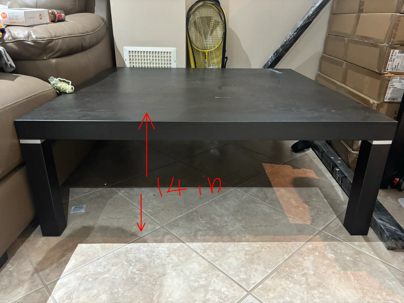 Square Coffee Table - Black - photo 2