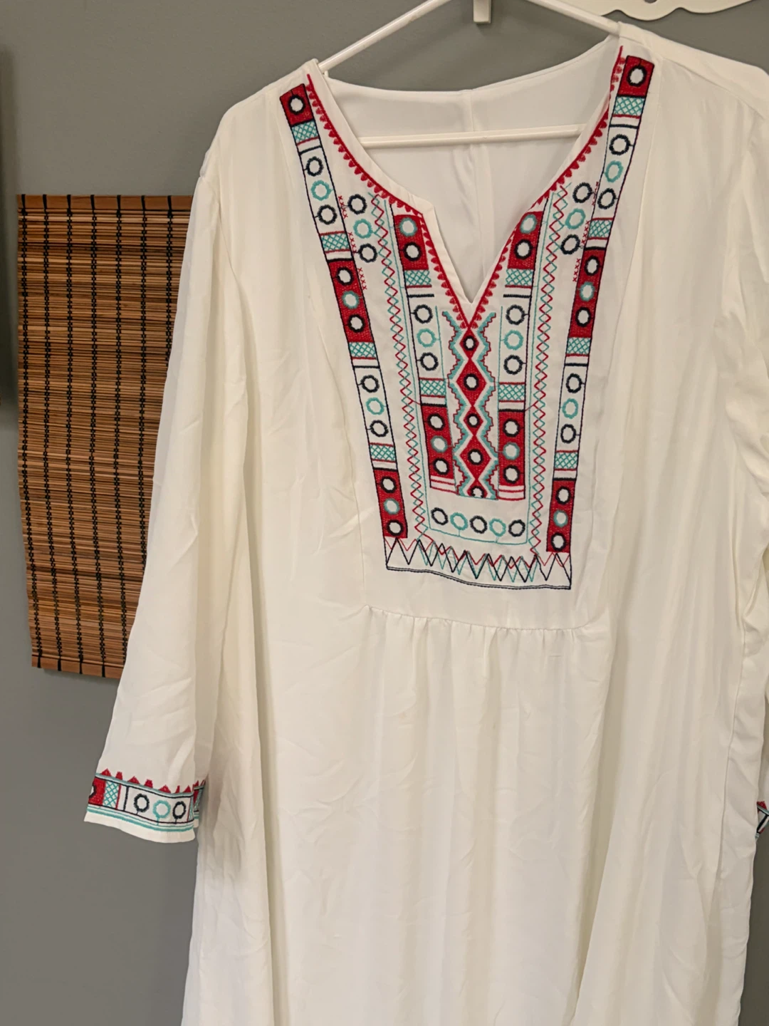 White Embroidered Maxi Dress Bust Size 48-50” - photo 2
