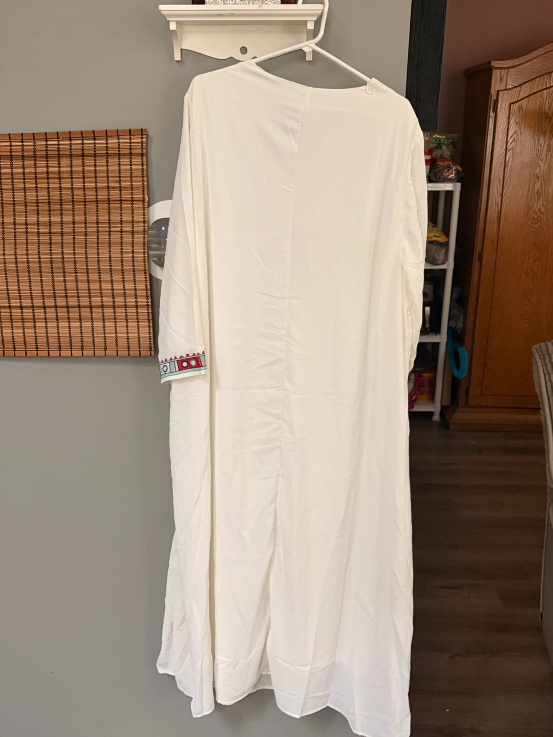 White Embroidered Maxi Dress Bust Size 48-50” - photo 3