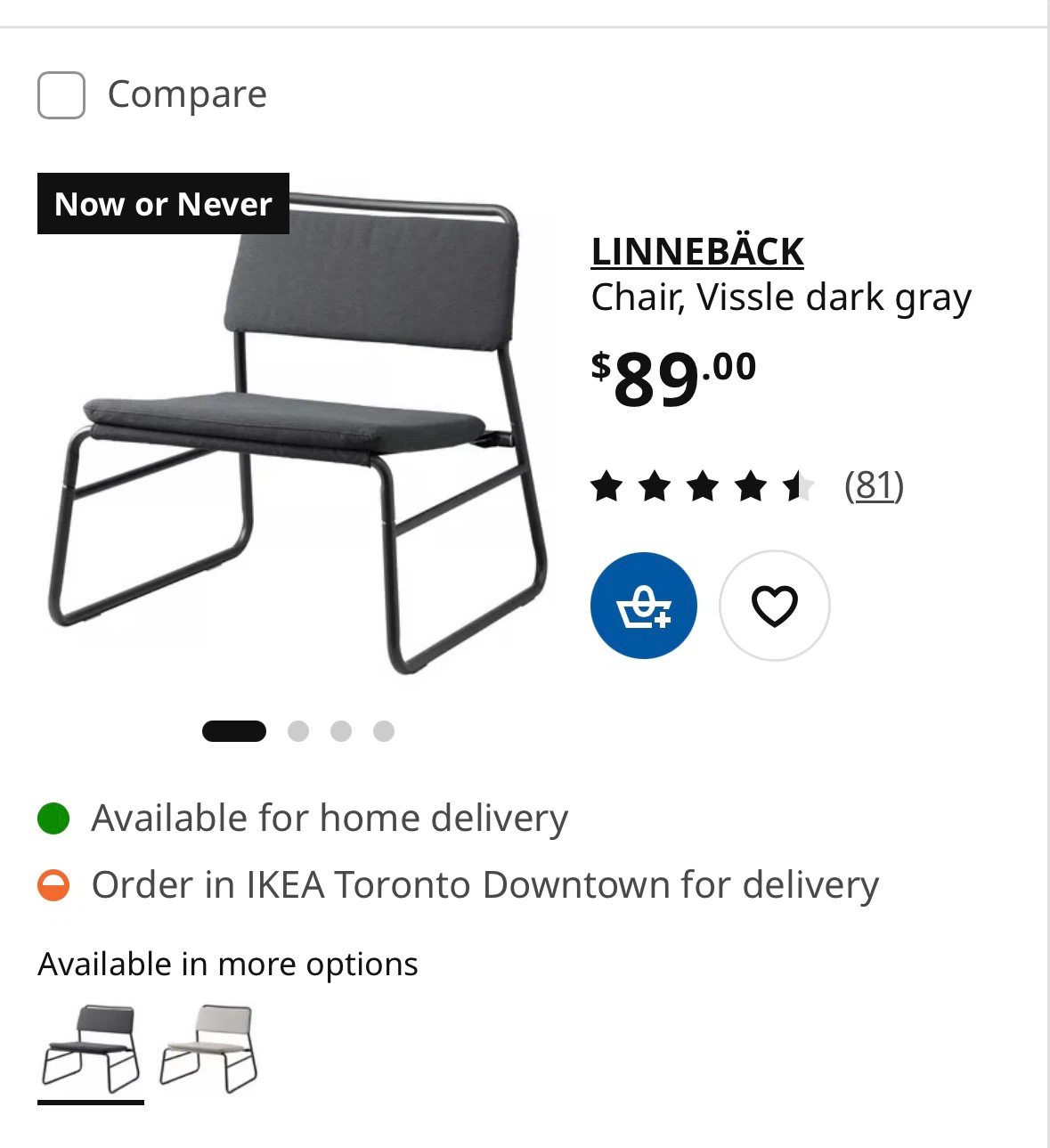 Two IKEA Chairs  - Like New