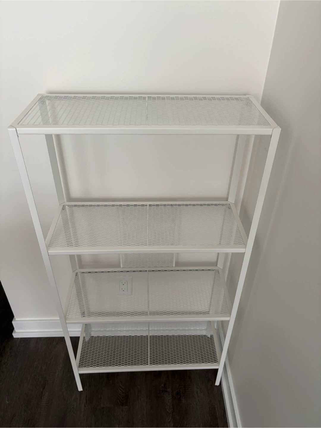 IKEA Baggebo shelf unit, metal/white