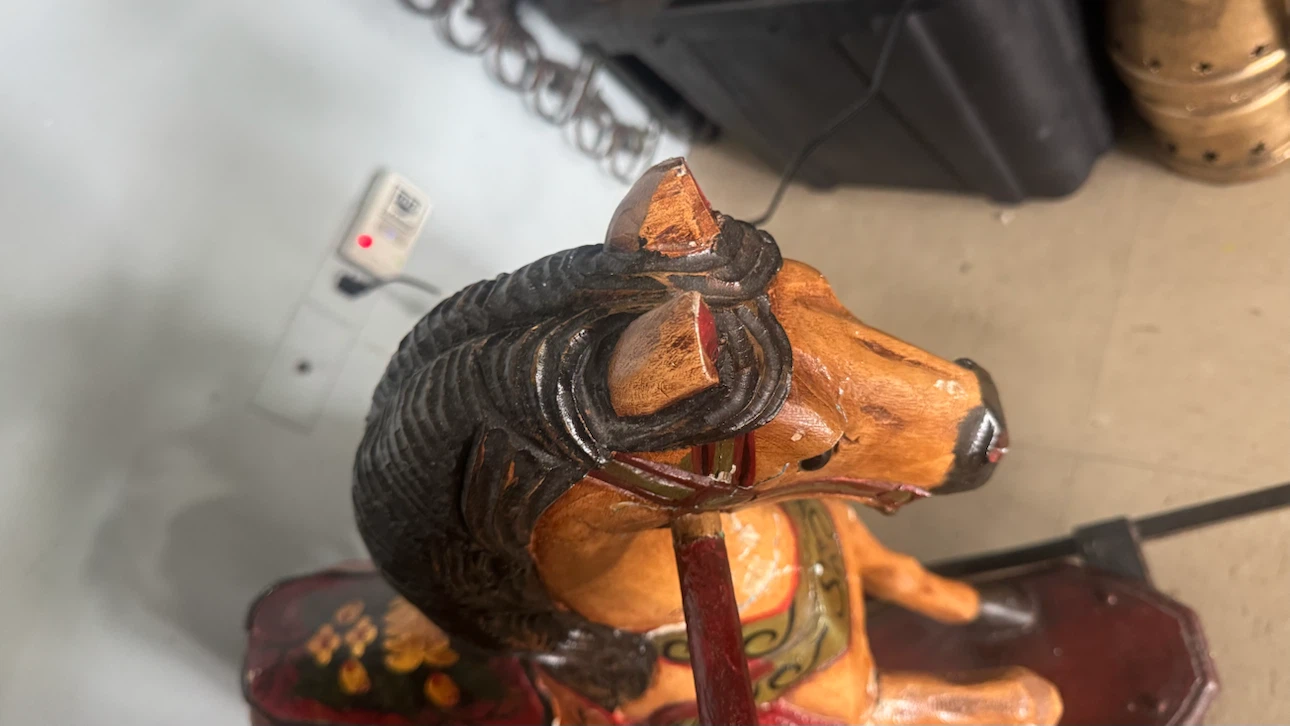 Vintage Wooden Rocking Horse - photo 3